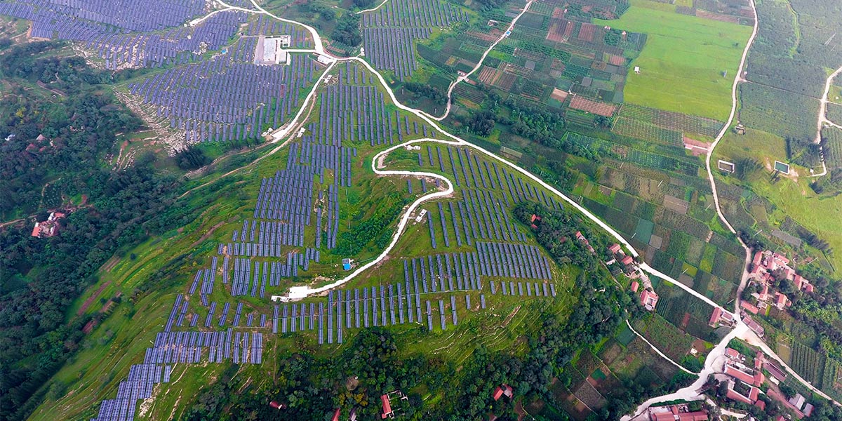 Chine : centrale solaire photovoltaïque au Shandong